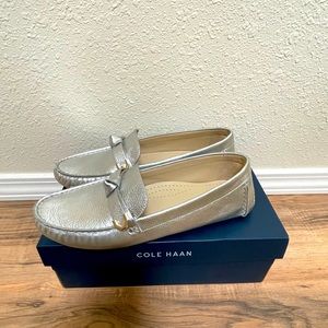 Silver loafers size 9